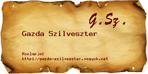 Gazda Szilveszter névjegykártya