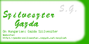 szilveszter gazda business card